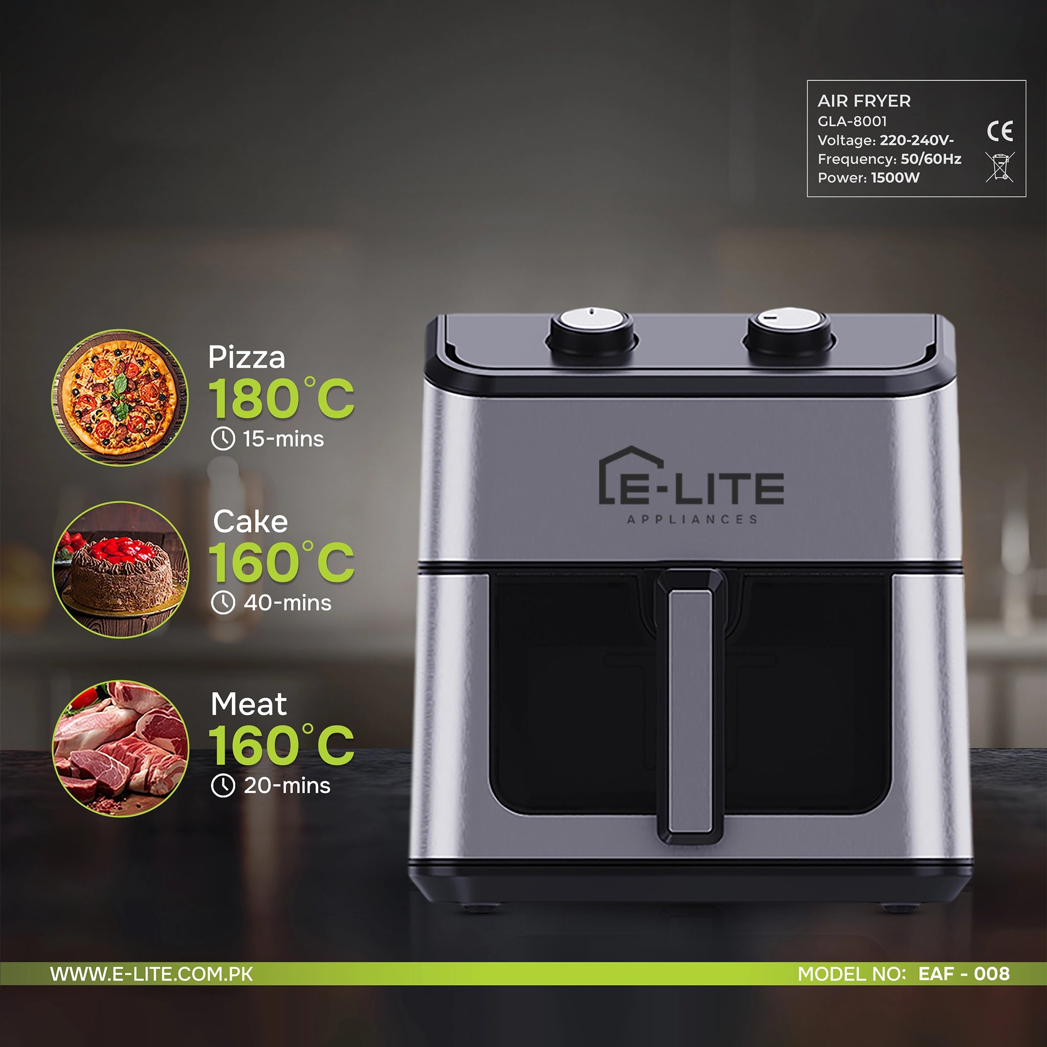 E-Lite Ultra Air Fryer – Model EAF-008