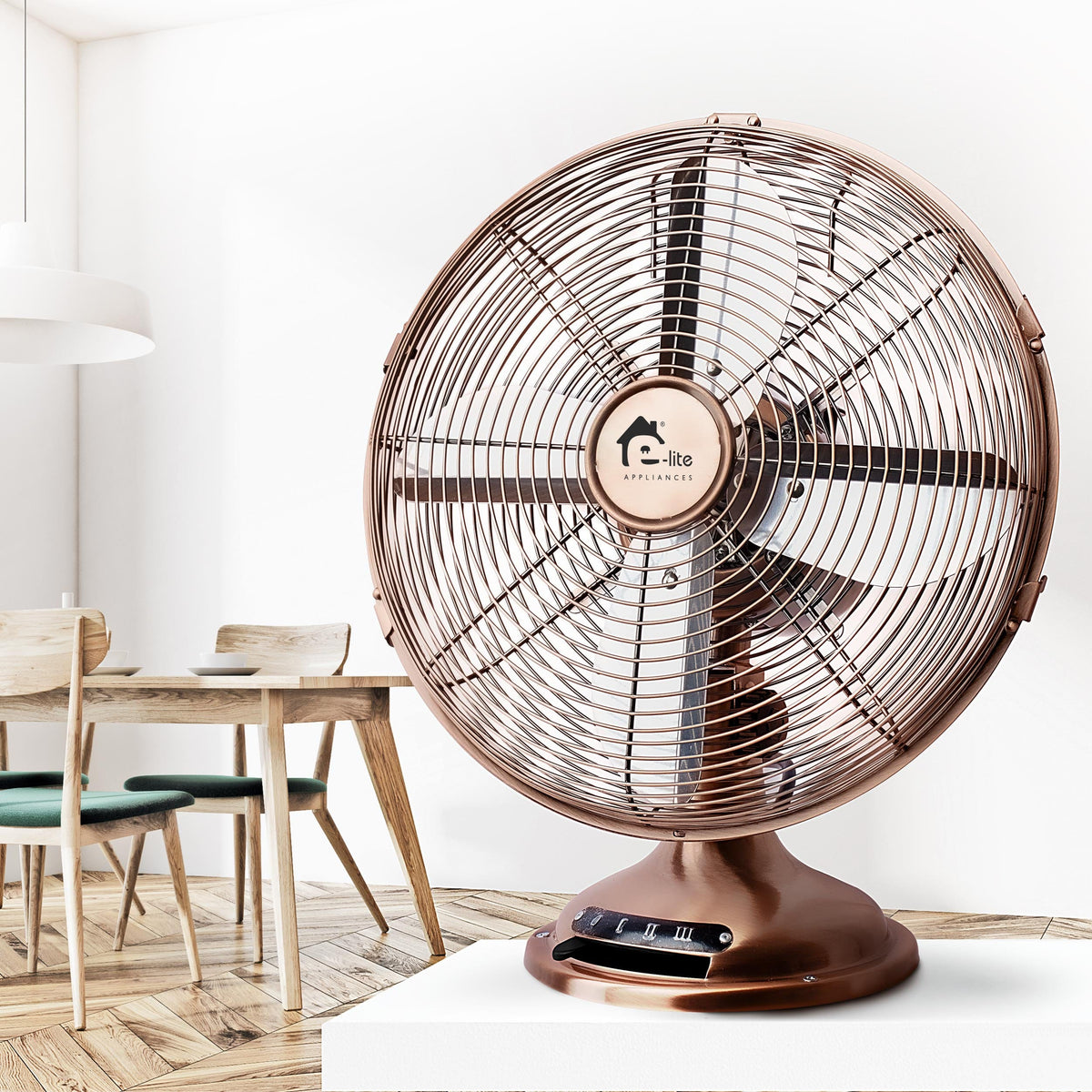 Metal Table Fan - Copper- ETF-30M – Elite-Appliances